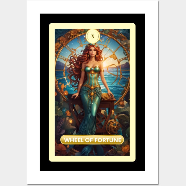 The Wheel of Fortune Card from The Mermaid Deck Wall Art by MGRCLimon